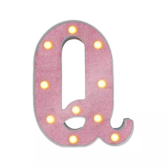 Led Light Up Letter,Pink Marquee LED Letter Lights 26 Alphabet,Lighted Letters A