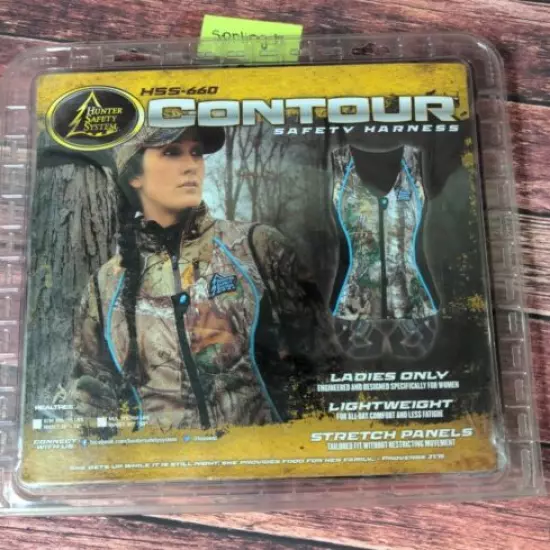 Contour HSS-660 Hunter Safety System Harness Ladies M/L Realtree Camo Hunt Gear