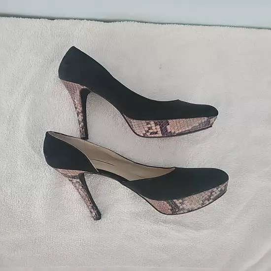 nine west black platform heels 7.5m