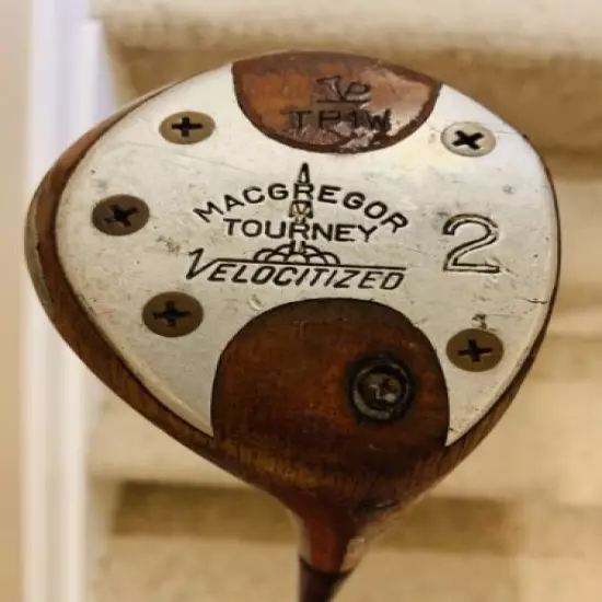 MacGregor Tourney TP1W Velocitized 2 Wood, Mac Steel Shaft- Persimmon, RARE!!