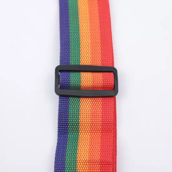 2Pcs Luggage Straps Suitcase Belt With Combination Lock TSA Approved Rainbow 