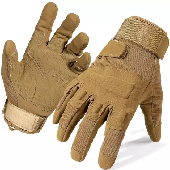 Mens Touchscreen Tactical Gloves with Palm Padded Full Finger Motorcycle Gloves