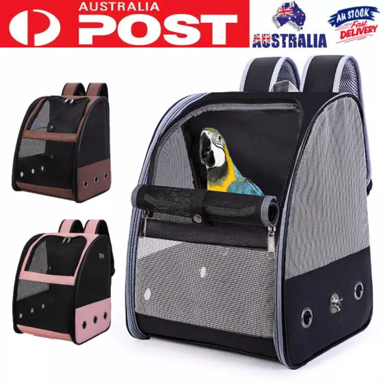 Portable Birds Parrot Carrier Backpack Pet Breathable Travel Bags Cage Tote Bag