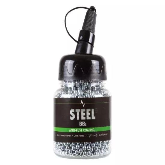 Steel BBS, 177 Cal, 5.1 Grains, Zinc-Plated, 2,500ct