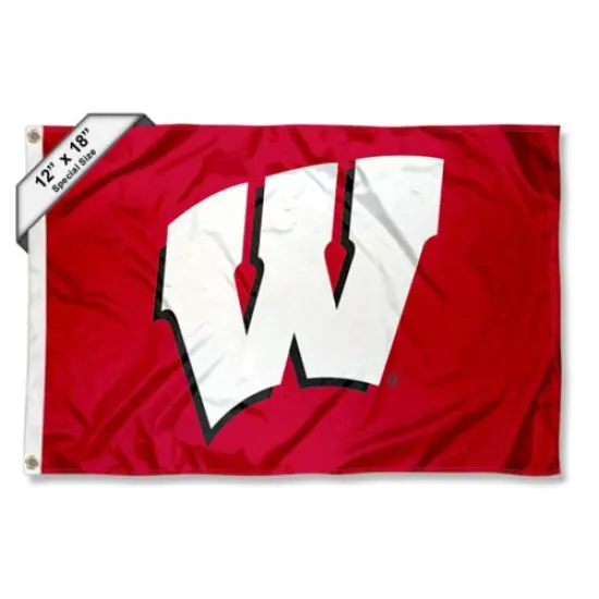 Wisconsin Badgers UW Boat and Golf Cart Flag