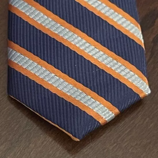 U.S Polo Assn. Blue Orange Hand Made 100% Polyester Men’s Neck Tie Made In China