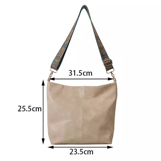 Wide Geometric Strap Shoulder Bag Large Capacity Crossbody Bags For Women