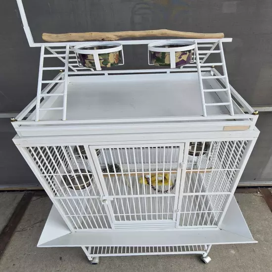 LARGE 63" Bird Parrot Play-Top Cage Cockatiel Macaw Conure African Grey Conures