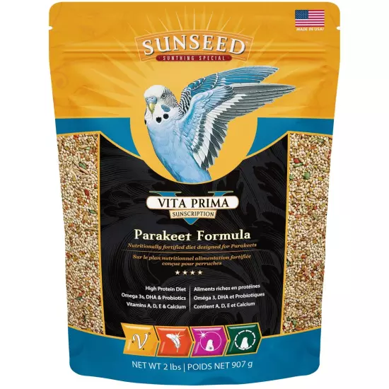 36040 Vita Prima Sunscription Parakeet Food - High-Variety Formula - 2 LBS