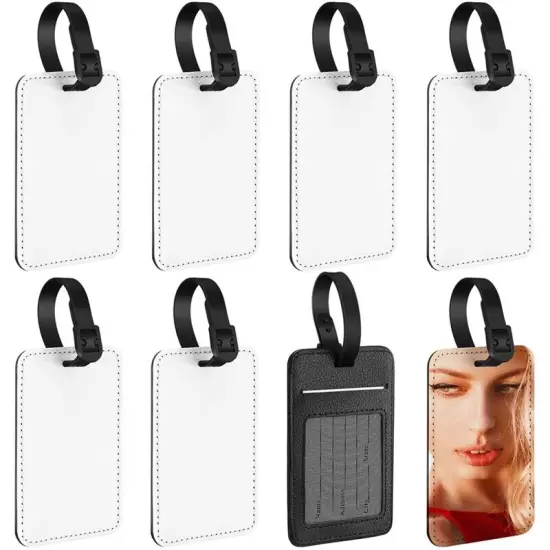 1X(Sublimation Luggage Tags Heat Transfer Bag Tags Business ID Card Holder Z3H8)