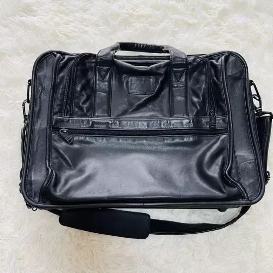 Kiwami Tumi All Leather Briefcase Port Safe Black