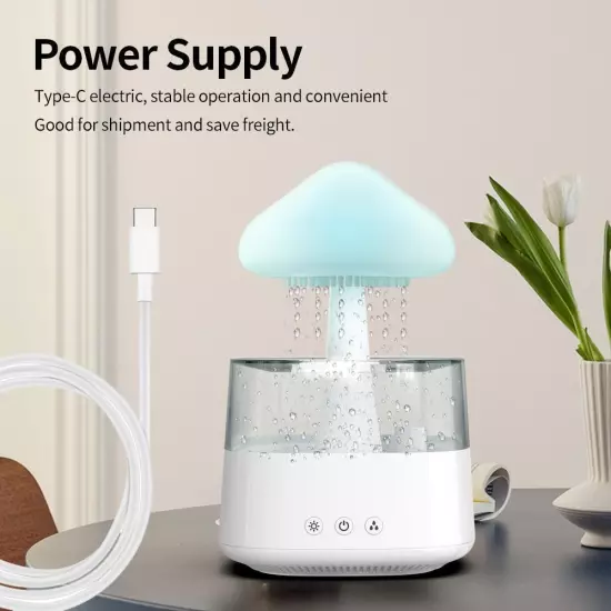 Humidification Colorful Lamp Relax Cloud Rain Diffuser Humidifier Raindrop