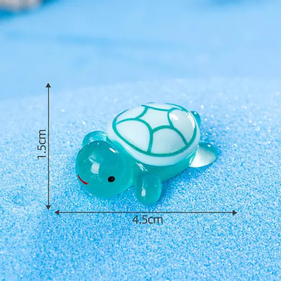 Cartoon Resin Luminous Turtle Ornament Cartoon Aquarium Fish Tank Miniature D Sn