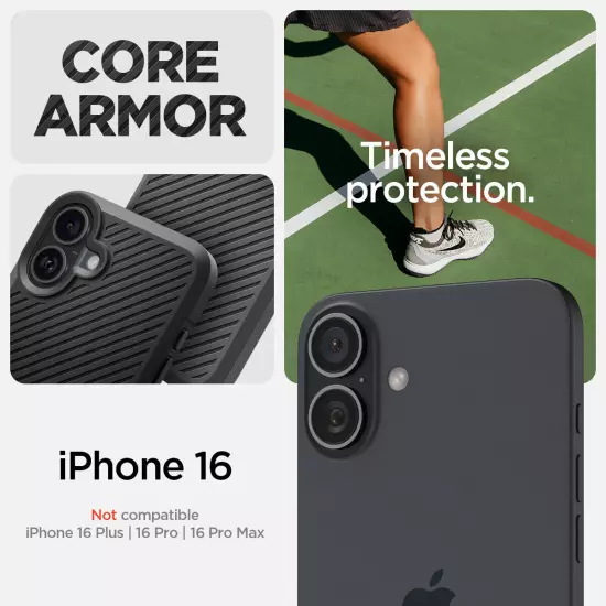 Spigen [Core Armor] Phone Case for iPhone 16 Pro Max / 16 Pro / 16 Plus / 16