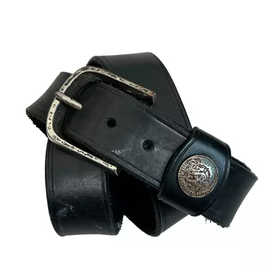 Diesel Black Leather Y2K 90s Belt L