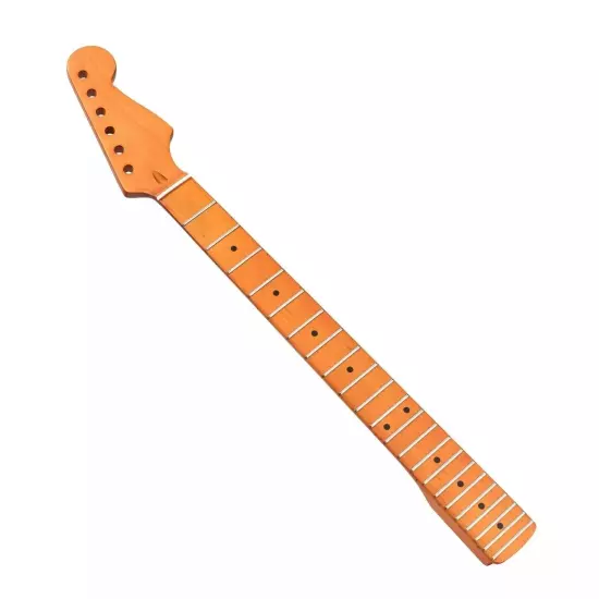 Yellow 22 Fret Electric Guitar Neck Canada Maple Fretboard for Fender Strat Part