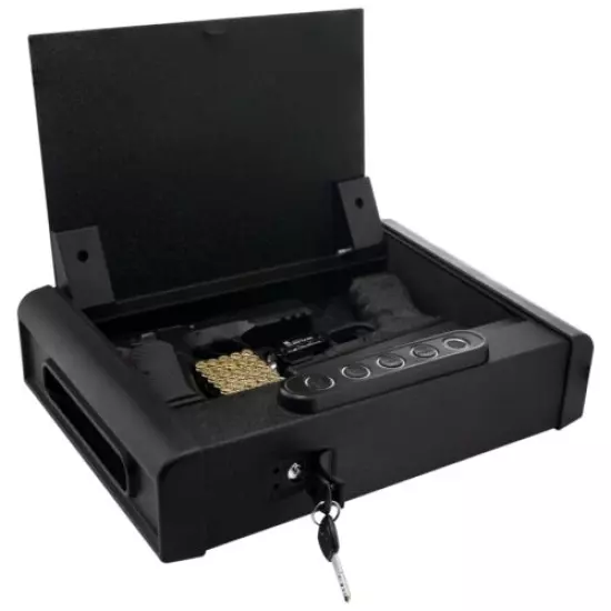 Biometric Gun Safe for Pistols Firearms Multiple Guns Interior Light Drawer