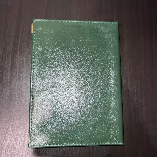 NEW Rolex Vintage Green Leather Card Wallet Passport Holder NEW