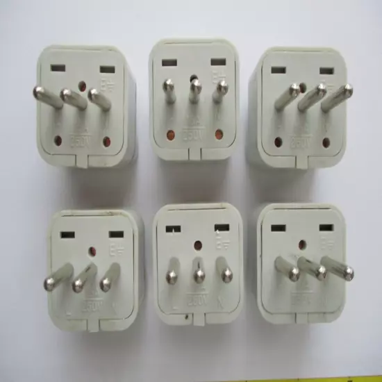 Travel Adapter Converter ITALY CHILE URUGUAY (6count)