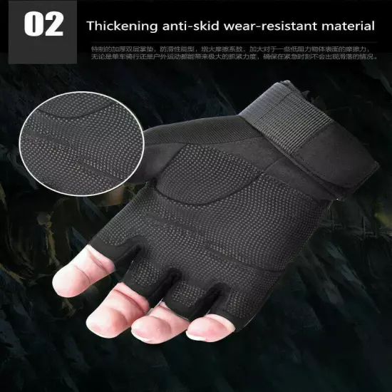 Men's Breathable Full Finger Outdoor Cycling Sport Work Military Tactical Gloves