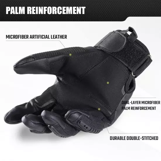 Touchscreen Motorcycle Tactical Gloves for Men for Airsoft Paintball Cycling ...