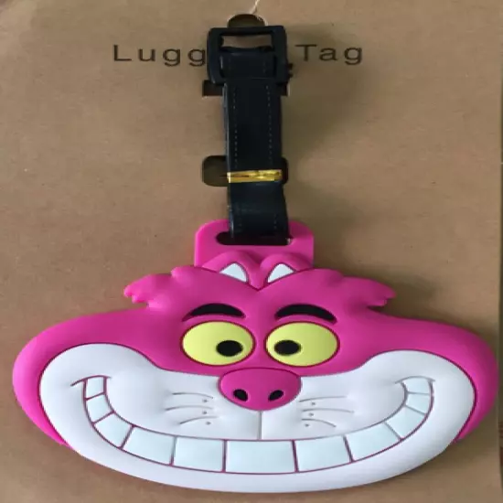 Disney Cheshire Cat Cartoon PVC Travel Baggage Backpack Suitcase Luggage Tags