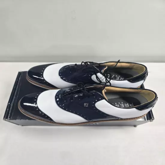 FootJoy Mens Dryjoys Premiere Series Golf Shoes Blue White Black 54323 Sz 10.5