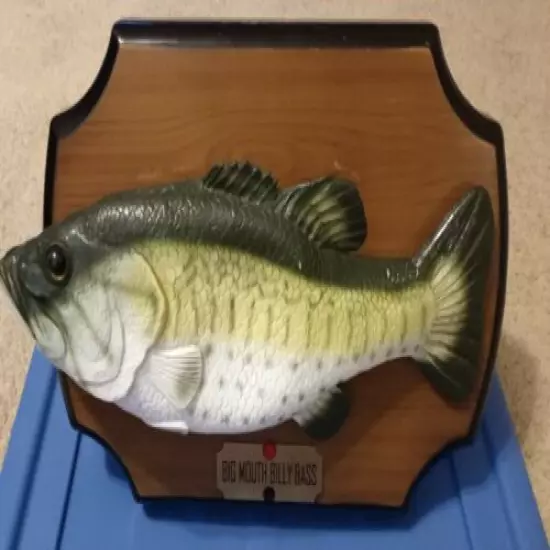 1999 GEMMY INDUSTRIES BIG MOUTH BILLY BASS ANIMATED SINGING FISH - WORKING! 4-C