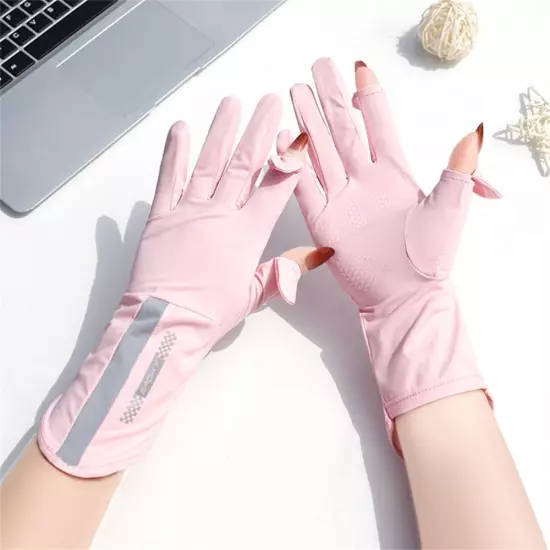 Mid-long Sunscreen Gloves Thin Cycling Driving Gloves Summer Spring