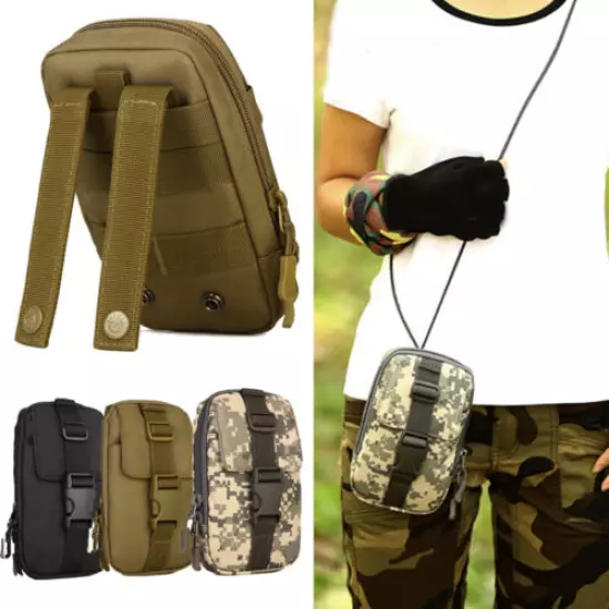 Tactical Molle Phone Pouch Waist Belt Bag EDC Accessories Pack Outdoor Durable