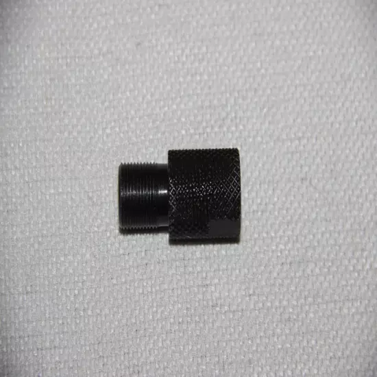 Steel thread adapter to fit airsoft 14mm LH muzzle brake on 1/2x28 barrel muzzle