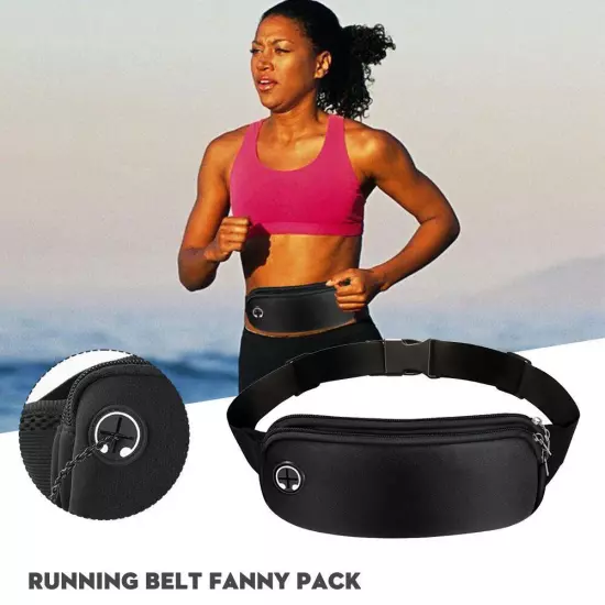 Running Belt Fanny Pack Waterproof Adjustable Elastic Belt Waist Bum Bag R C7X2