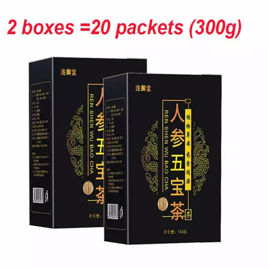 Natural Tea Formula Ginseng Five Treasure Tea, Kidney Tea Chinese Herbal Tea USA