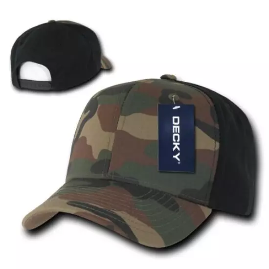 1 Dozen Decky Cotton Camouflage Baseball Hats Caps Snapback Wholesale Lot