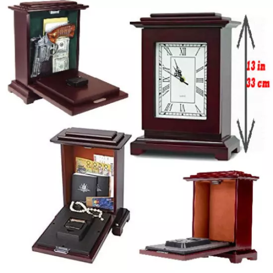 Mantle Vintage Clock Safe Concealment Hidden Storage Secret Security Compartment