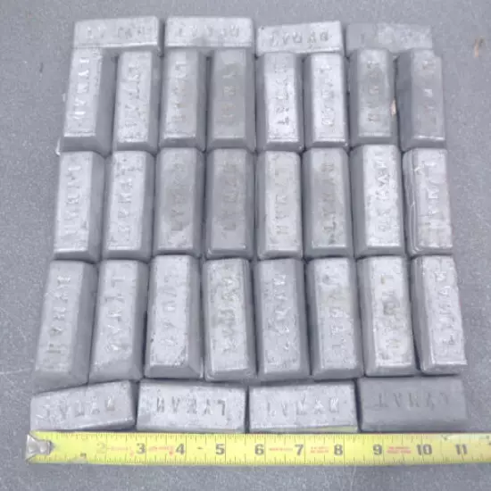 LYMAN Lead Alloy Ingot Bars Lot of Approx 25lbs / 31 Bars / Bullets / Fishing 