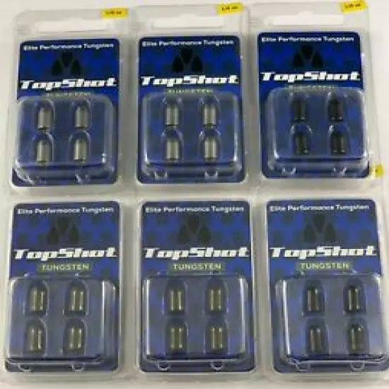 TopShot Tungsten Worm Weights (Lot of 6)