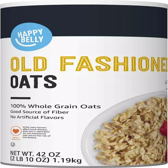 Amazon Brand - Happy Belly Old Fashioned Oats, 2.6 Lb (Pack of 1)