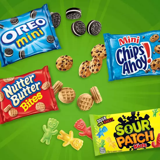 Mini Cookies, CHIPS AHOY! Mini Cookies, SOUR PATCH KIDS Candy & Nutter Butter Bi