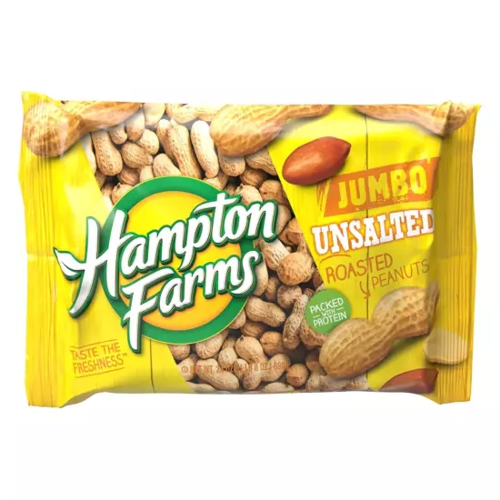 Hampton Farms USA Grown AllNatural Jumbo Roasted In-Shell Unsalted Peanuts 24 oz