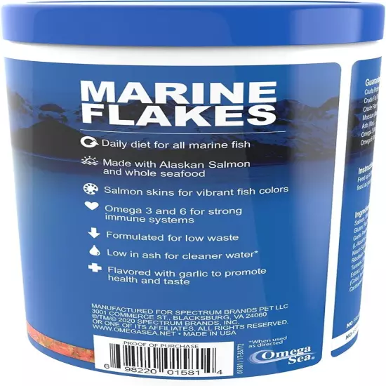 Omega One Garlic Marine Flakes, 5.3 oz