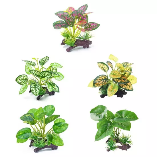 Artificial Water Plants Aquarium Silk Plastic Fish Tank Decoration^ X2S0