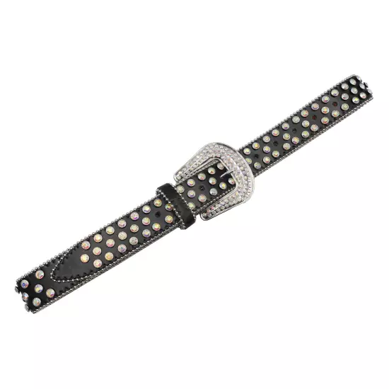 Y2k Cowboy Crystal Fashion Diamond Studded Belt Rhinestones Belt For Jean Belts