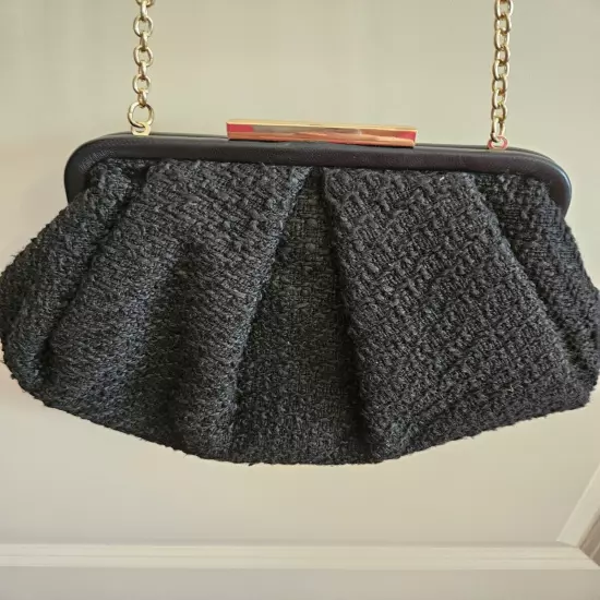 Chicos Black Tweed Handbag