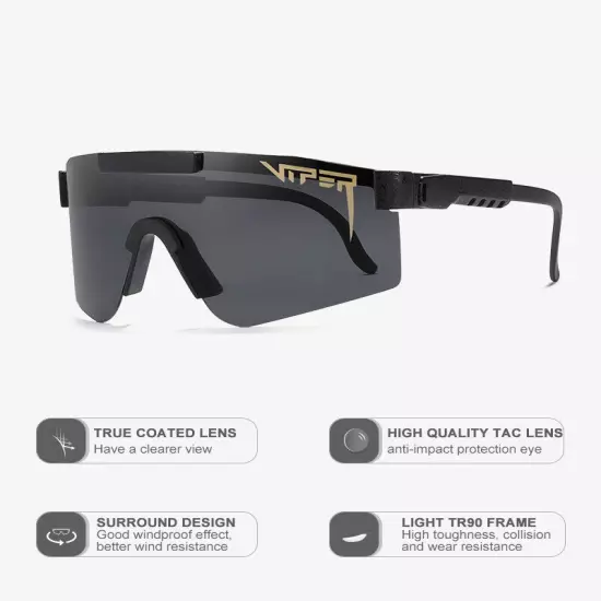 Integrated Lenses Polarized Sunglasses Wind Goggles Cycling Eyewear