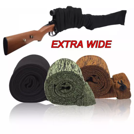 Hunting Gun Sock Extra Wide Silicone Treated Rifle Shotgun Large Scoped Cover US