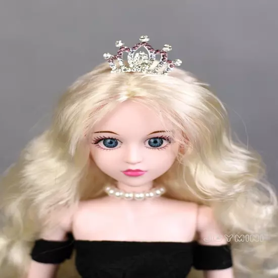 Fashion Doll Tiara For Barbie Crown Crystal Crown Diamond Tiara Hair Accessories