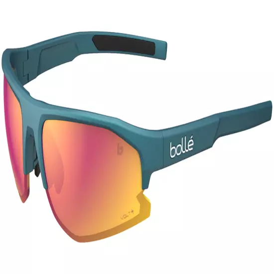 Bolle Bolt 2.0 Polarized Volt+ Teal Semi-Rimless Wrap Sunglasses BS004009 Taiwan