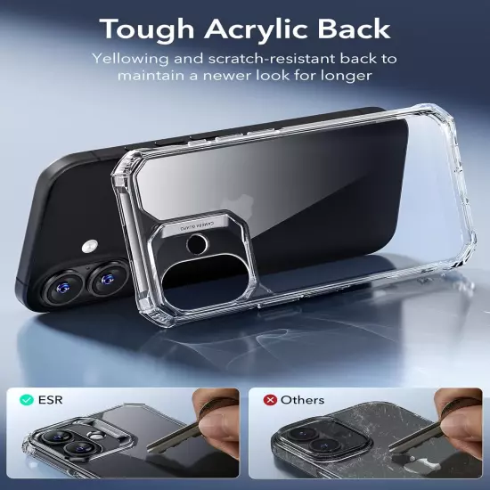 iPhone 16 Case - Military-Grade, Shockproof, Anti-Yellow Clear Air Armor Cover