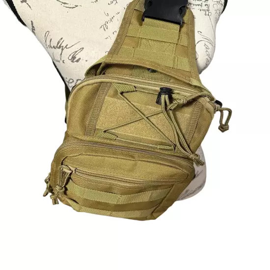 Tactical Chest Shoulder Bag Molle Crossbody Sling Backpack Outdoor Travel Hiking